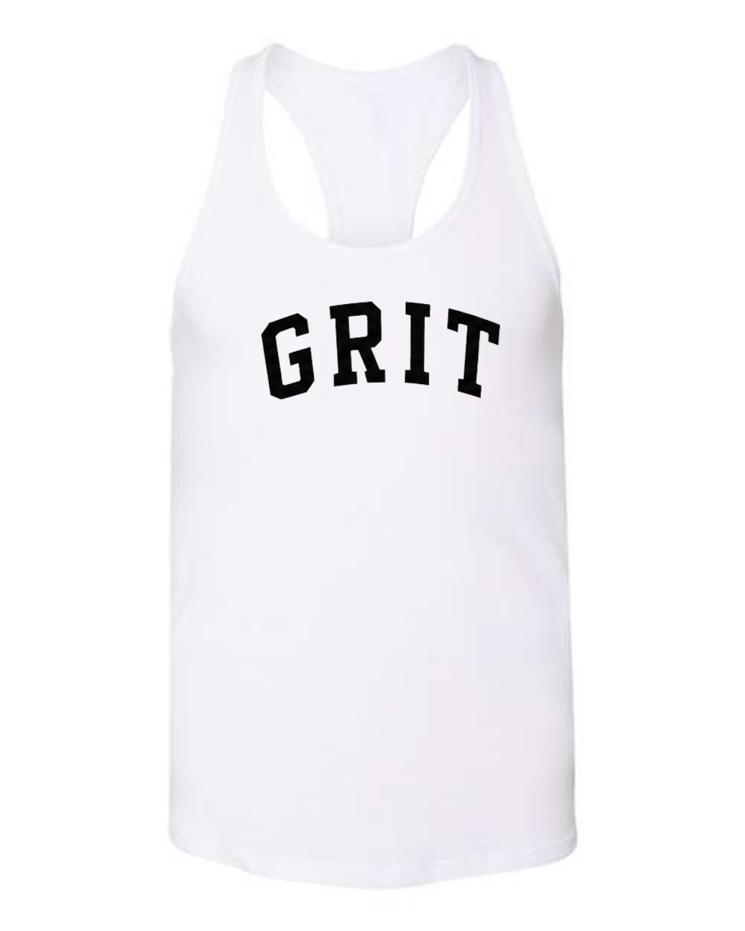 Grit Bella Canvas Jersey Racerback Tank Collection (Black and White)
