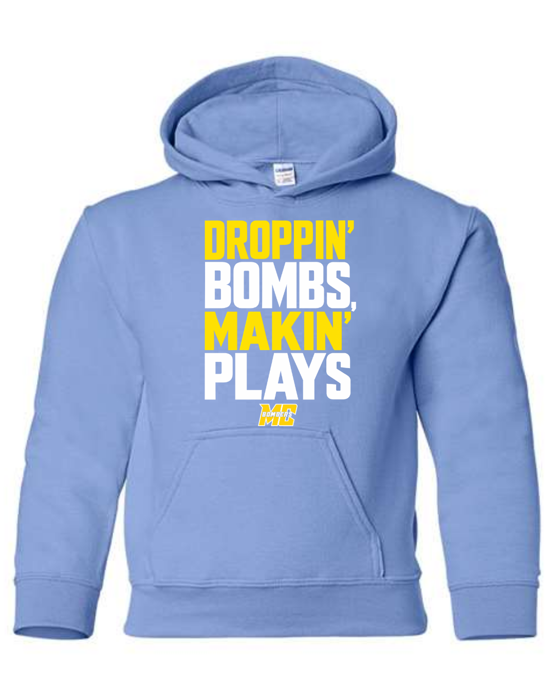 Droppin' Bombs Hoodie Columbia Blue