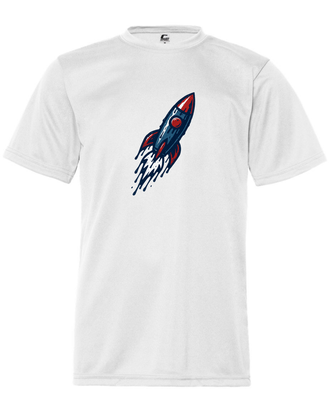 White Melted Rocket Shirts