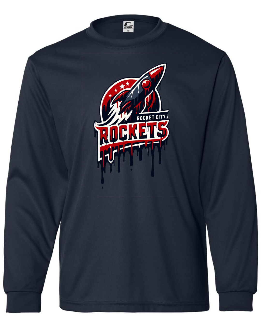 Rocket City Melted Logo Navy Shirts