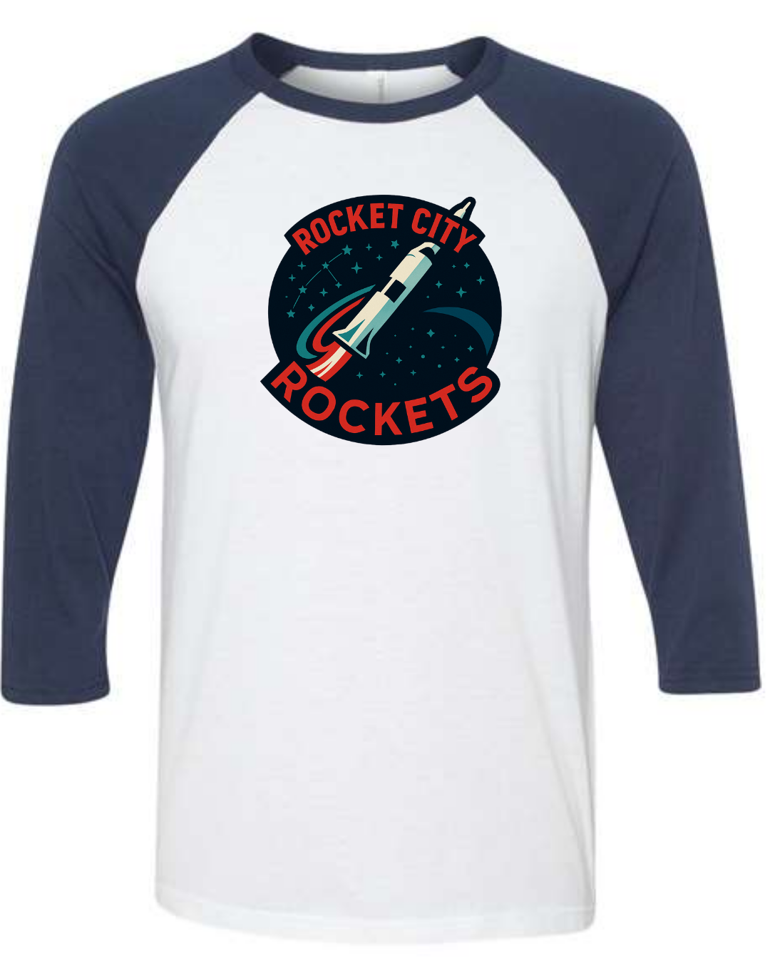 3/4 Bella+Canvas Rocket City Rockets New Design Shirt