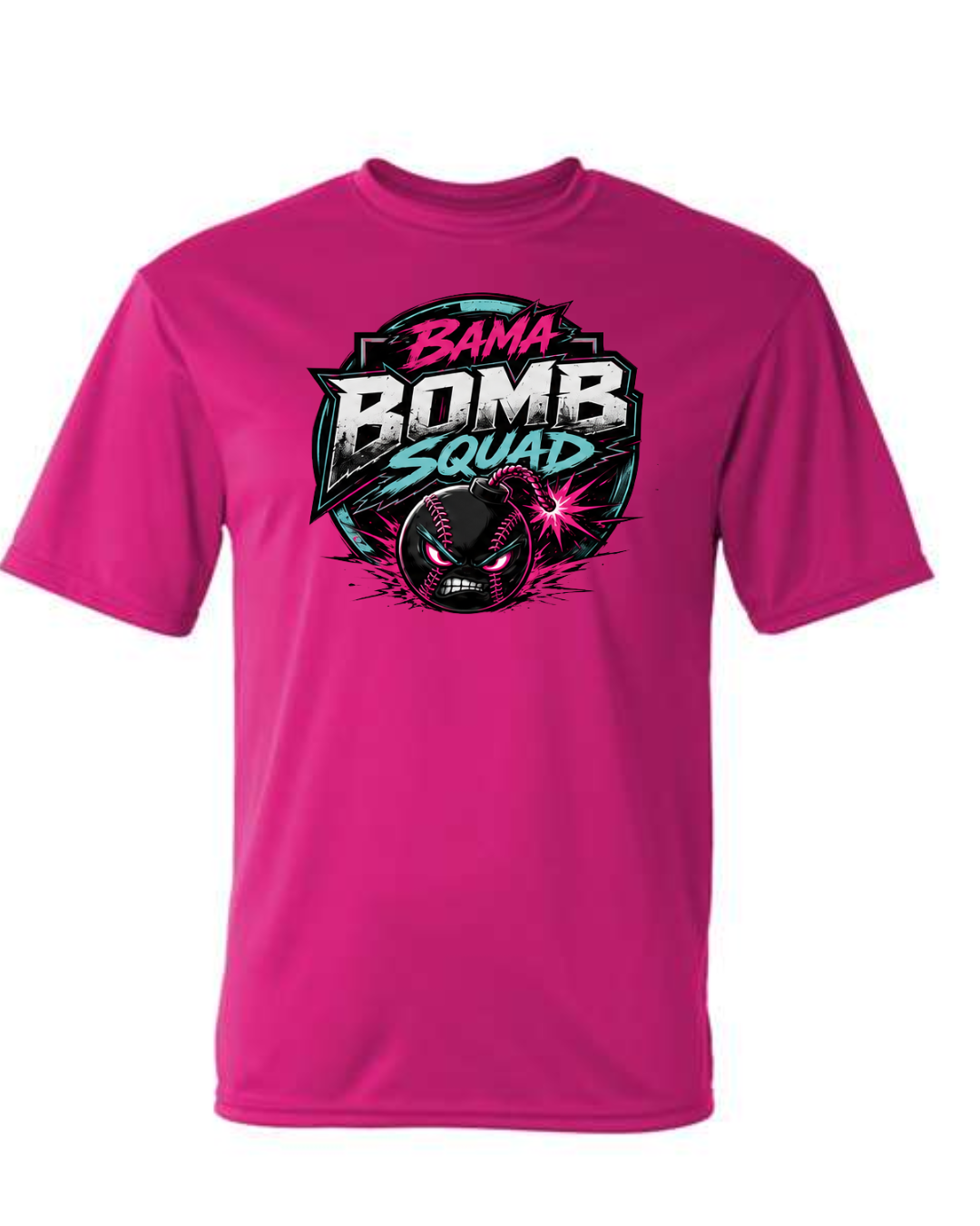 Bama Bomb Squad Logo Shirt (Black and Pink)