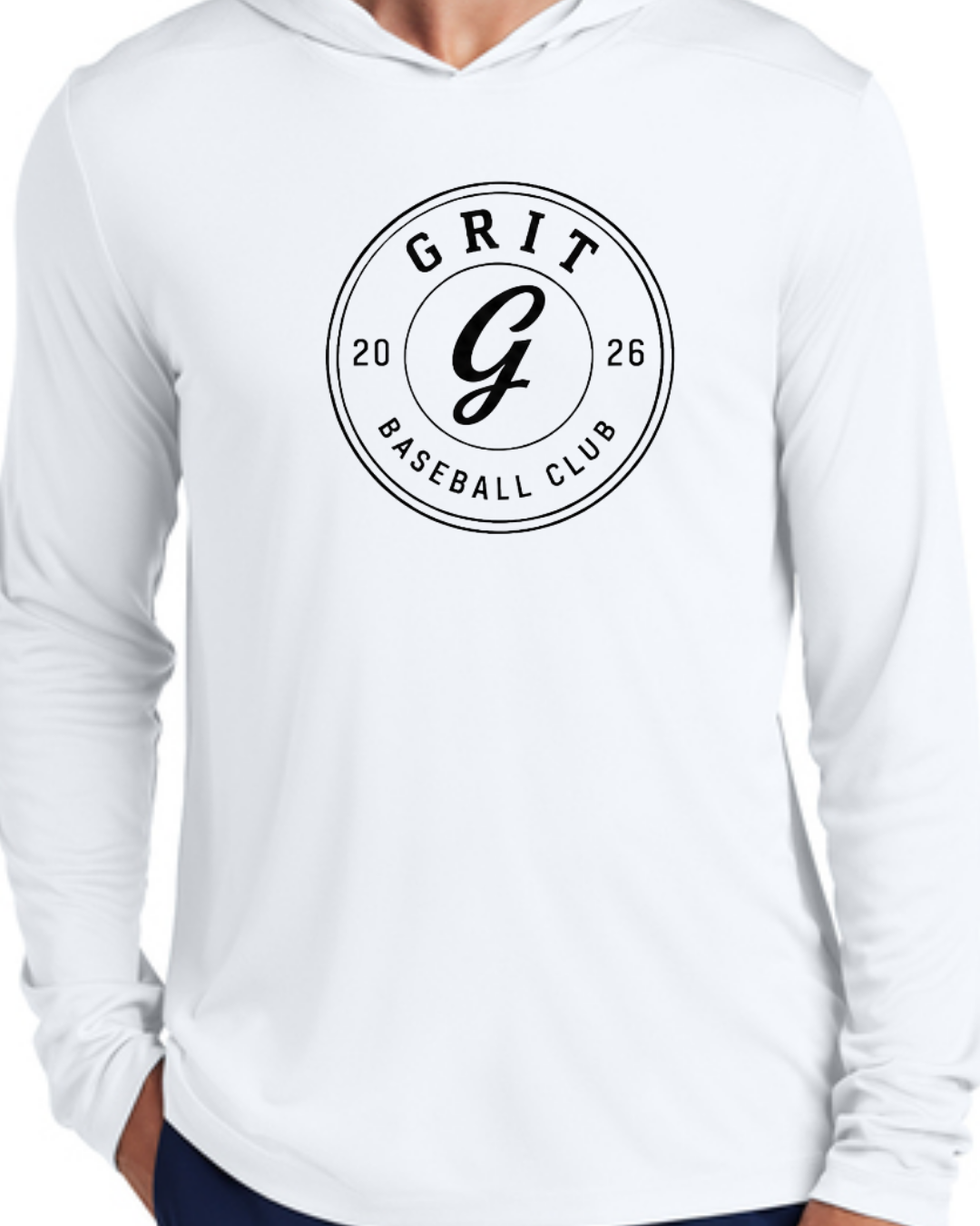 Circle G - Hooded Poly Shirts (Black/White Short and Long Sleeve)