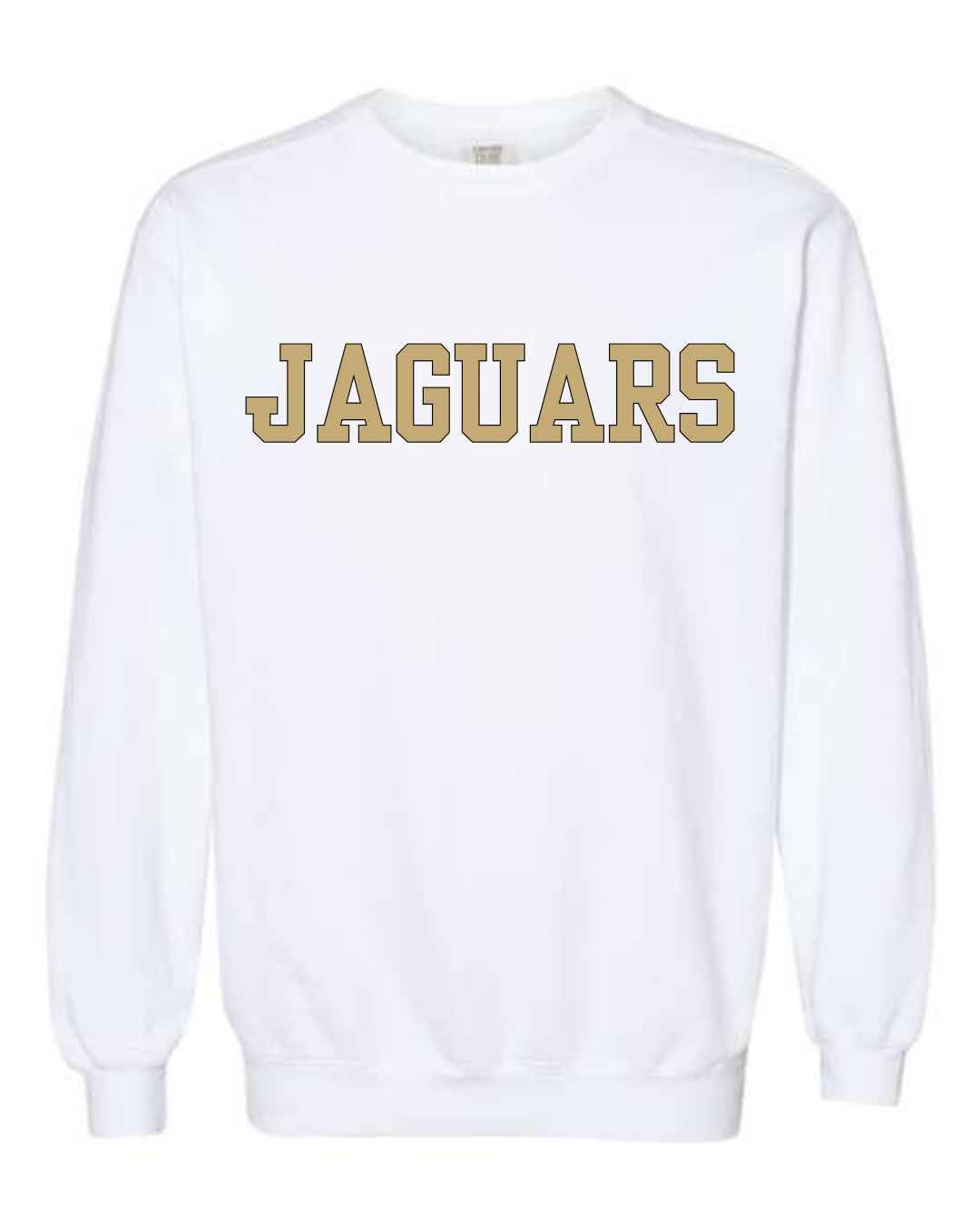 Gold Letter Jaguars Crewneck (Multiple Colors)