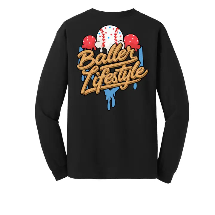 Click to See All - Youth Baller Lifestyle Long Sleeve - Multiple Colors