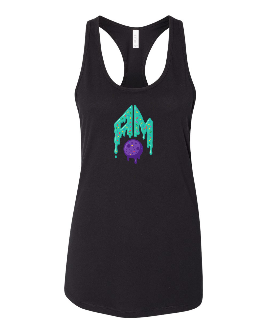 Bella+Canvas Raceback Tank Alabama Moonshots AM Green Drippy Multiple Colors