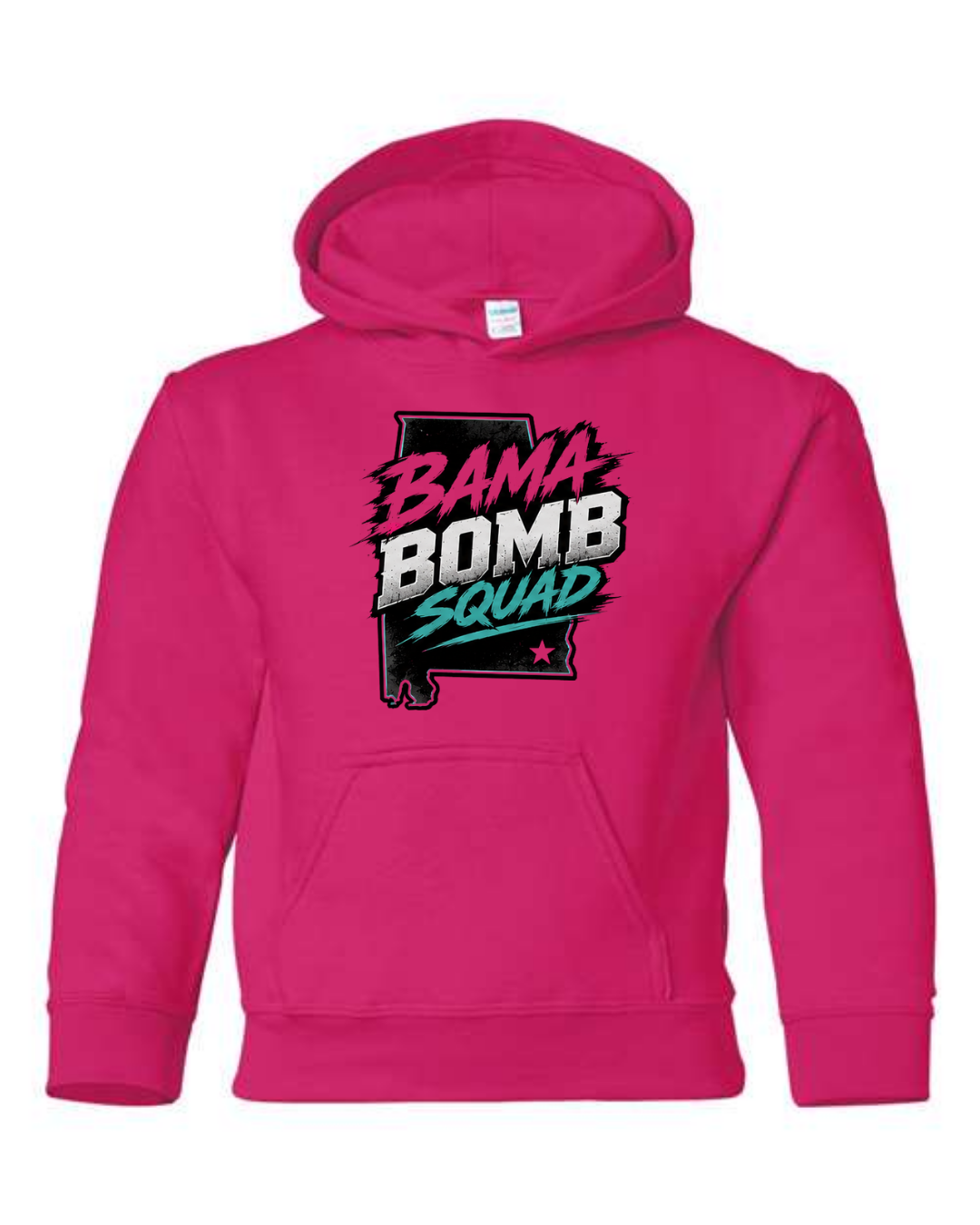 Bomb State Hoodie Black and Pink