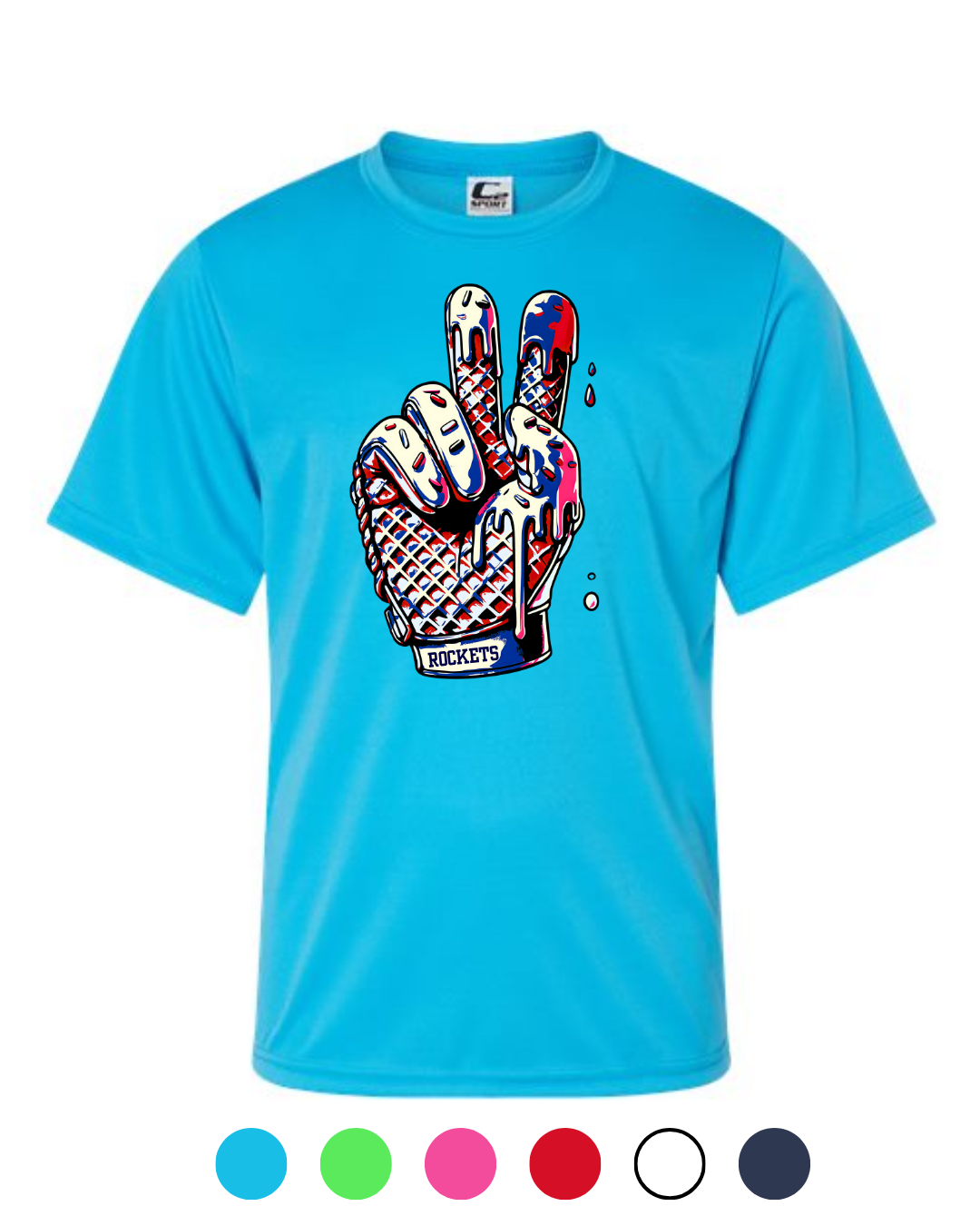 *New for 2026 Multiple Colors* Drippy Rockets Batting Glove Shirt