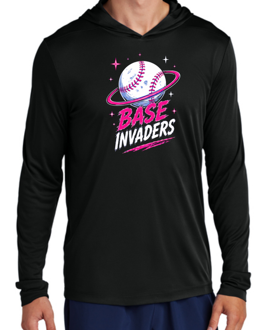 Base Invaders Multiple Colors and Designs UV Long Sleeve Poly Shirt