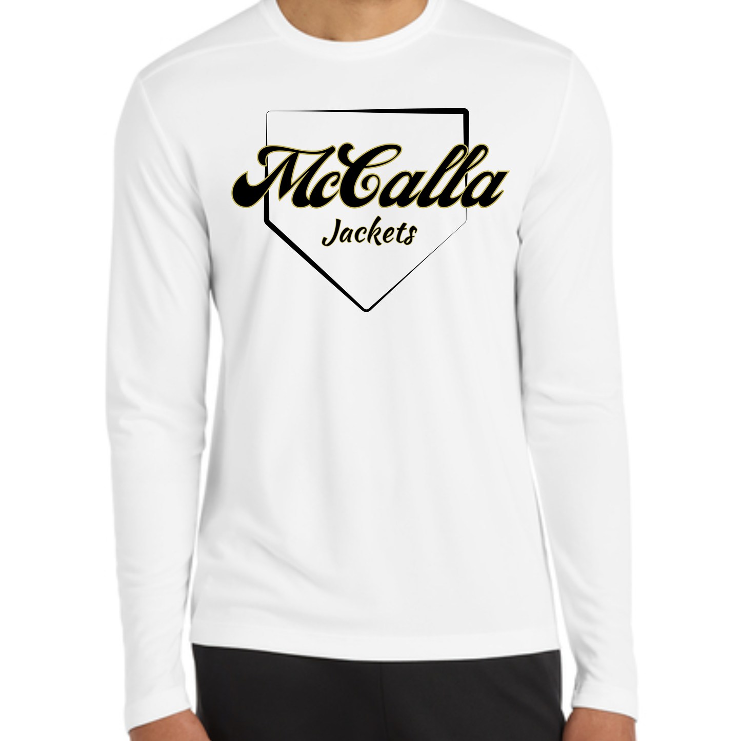 UV Posi Charge Long Sleeve Dry Fit Shirt - Black and White