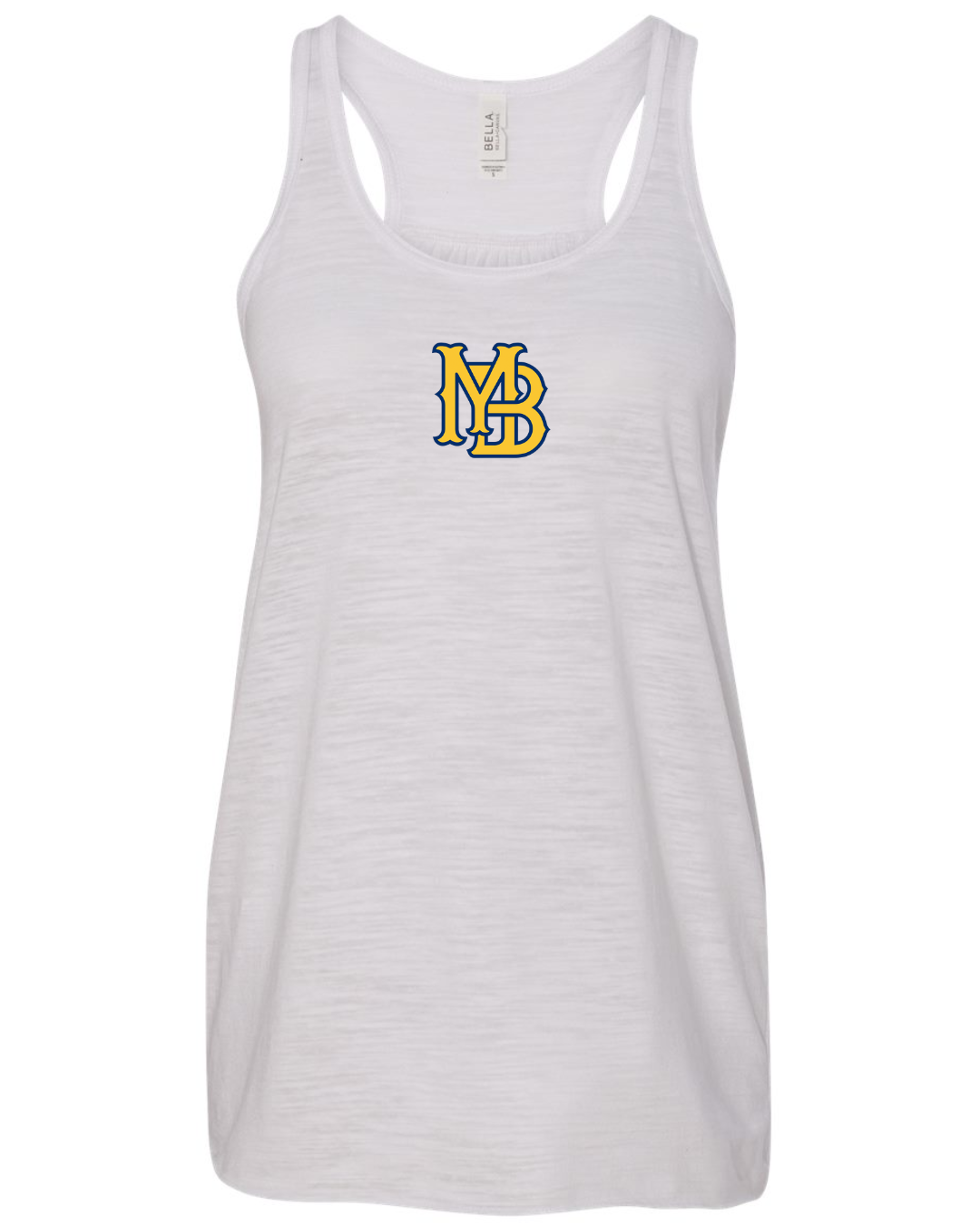 White Bella+Canvas Flowy Race Back Tank