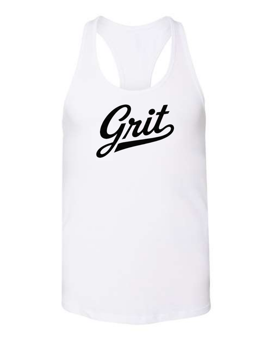 Grit Bella Canvas Jersey Racerback Tank Collection (Black and White)