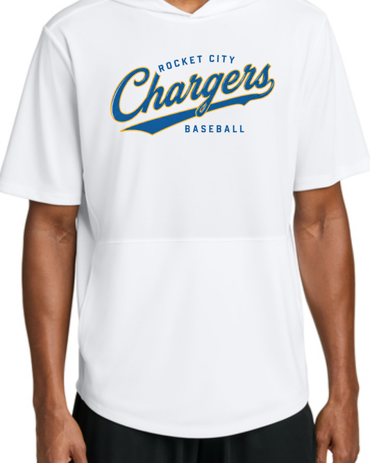 2026 Fall Collection - Chargers Slanted Poly Hooded Shirts (Navy/White Long and Short Sleeve)