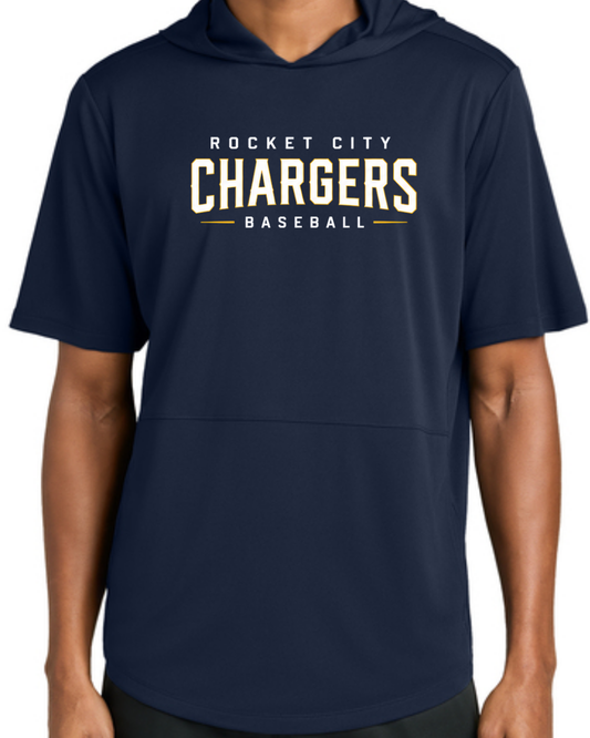 2026 Fall Collection - Chargers Boxed Poly Hooded Shirts (Navy/White Short and Long Sleeve)