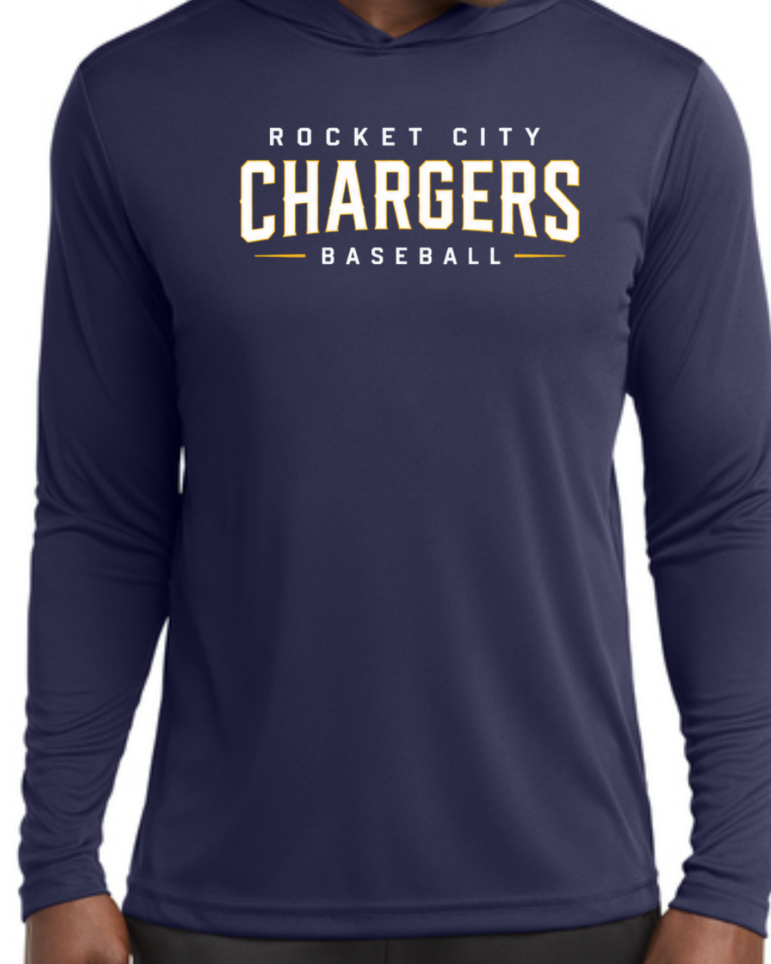 2026 Fall Collection - Chargers Boxed Poly Hooded Shirts (Navy/White Short and Long Sleeve)