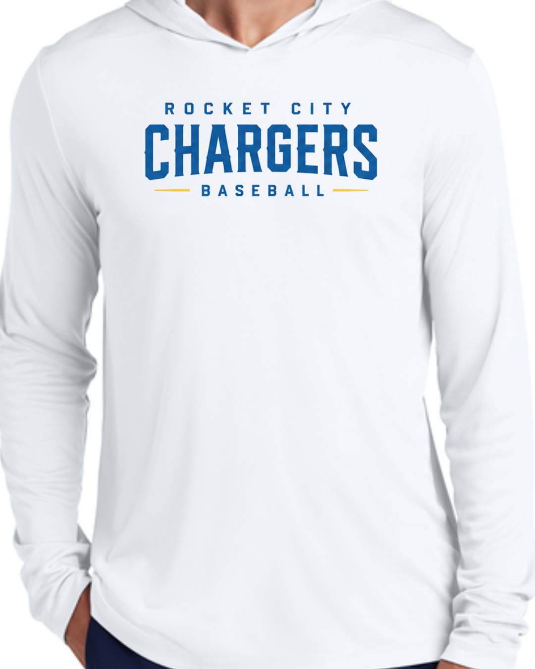 2026 Fall Collection - Chargers Boxed Poly Hooded Shirts (Navy/White Short and Long Sleeve)