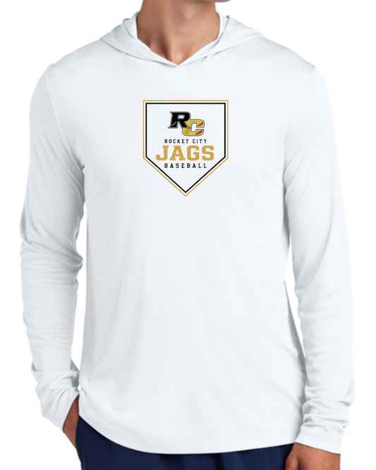 2026 Fall Collection - RC Plate UV Long Sleeve Poly Hooded Shirt (Black and White)