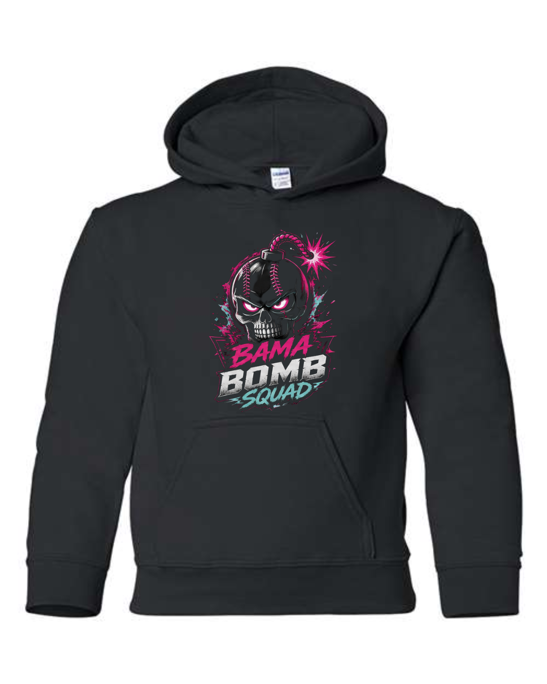 Bama Bomb Squad Bombs Away Hoodie (Black and Pink)