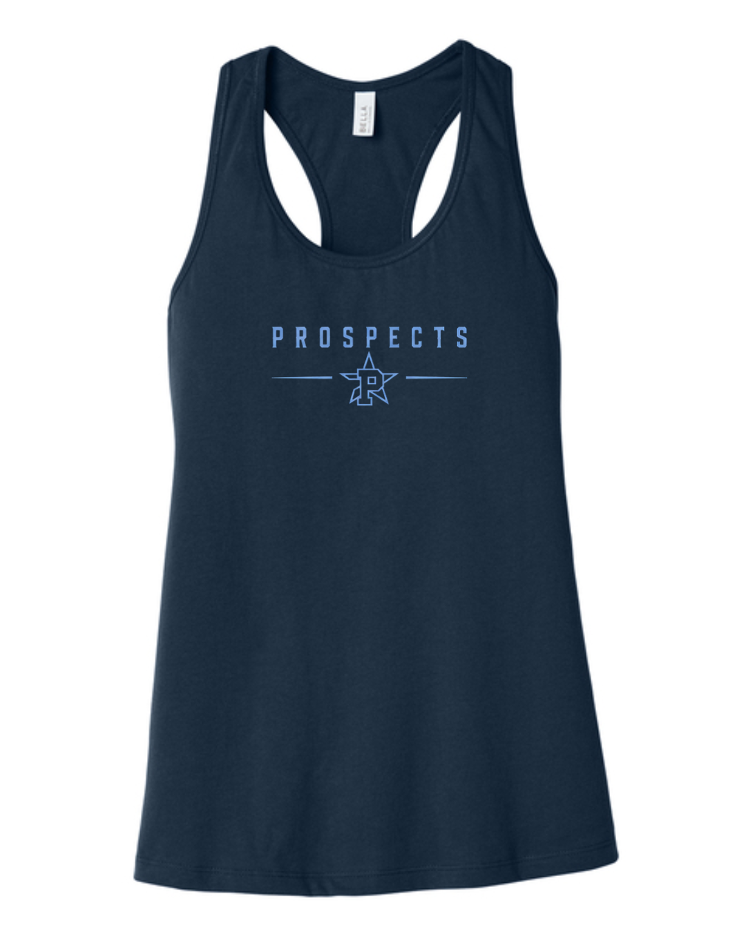 Bella Canvas Jersey Racerback Tank Navy/White