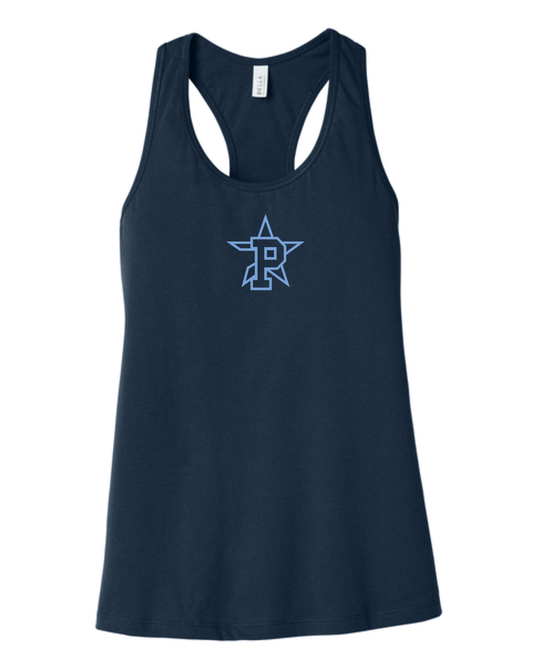Bella Canvas Jersey Racerback Tank Navy/White