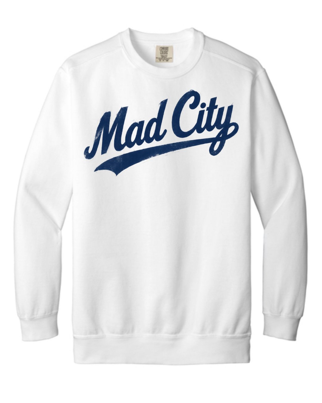 Mad City Fall 2026 Collection - Comfort Colors Crewneck Sweatshirt (True Navy and White)