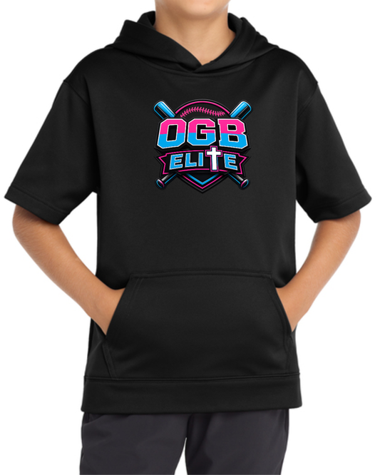 Black Fleece Short Sleeve Hoodie Multiple Designs
