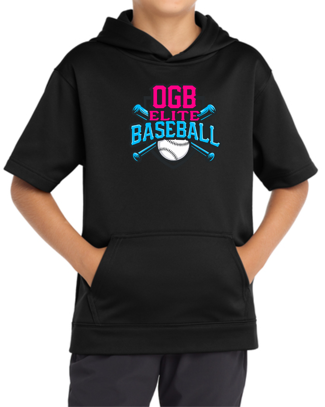 Black Fleece Short Sleeve Hoodie Multiple Designs