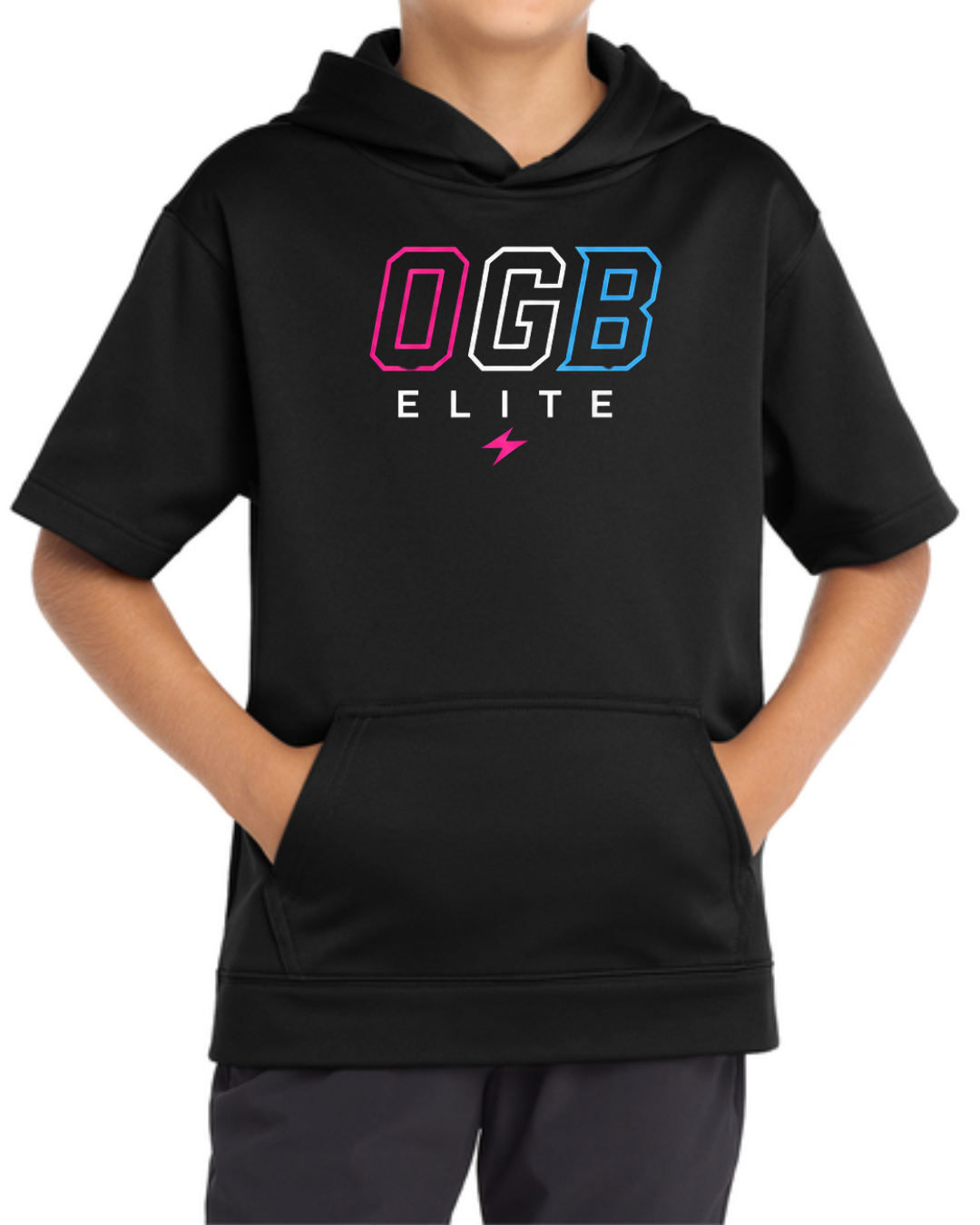 Black Fleece Short Sleeve Hoodie Multiple Designs