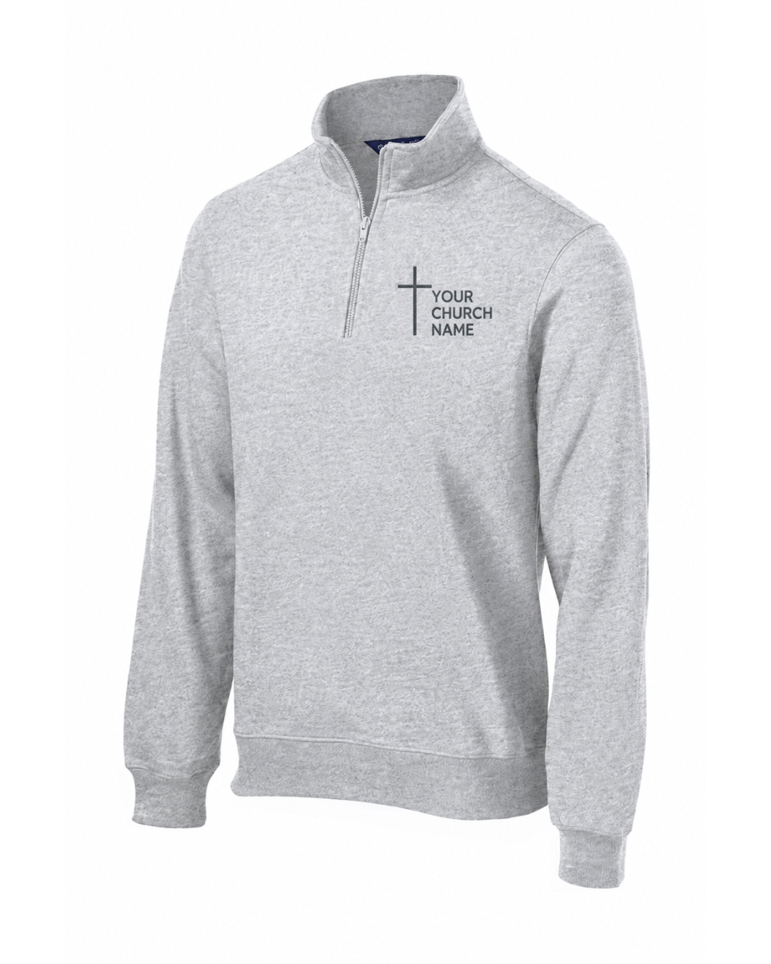 Church Sample 1/4 Zip Pull Over - Ash Gray