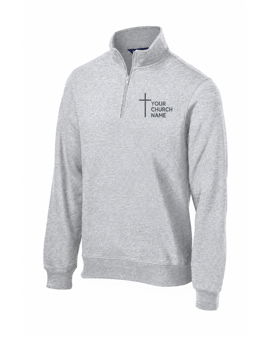 Church Sample 1/4 Zip Pull Over - Ash Gray