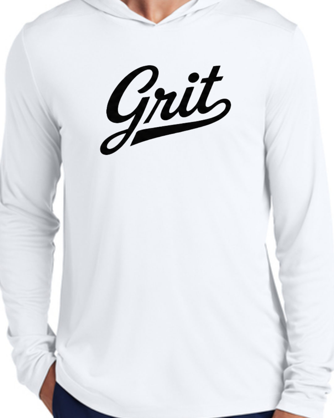 Grit - Hooded Poly Collection (Black/White Short and Long Sleeve)