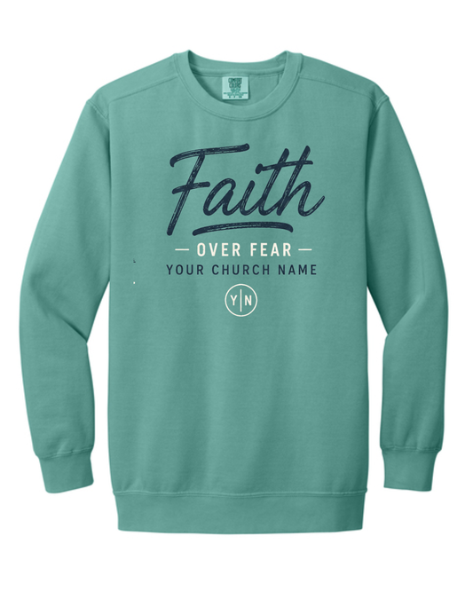 Church Sample Comfort Colors 1566 Crewneck Sweatshirt - Seafoam