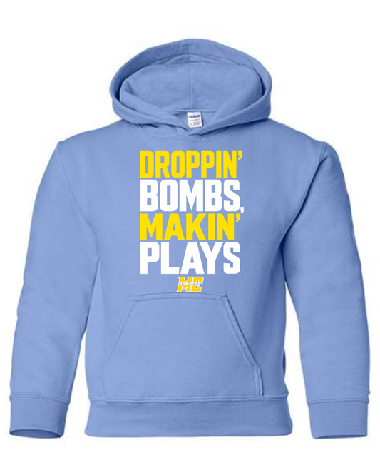 Droppin' Bombs Hoodie Columbia Blue