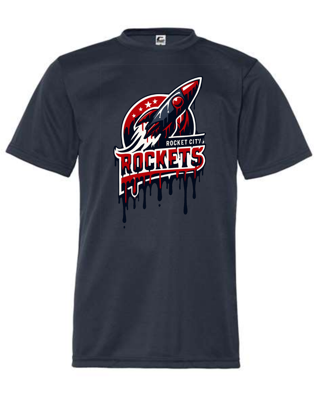 Rocket City Melted Logo Navy Shirts