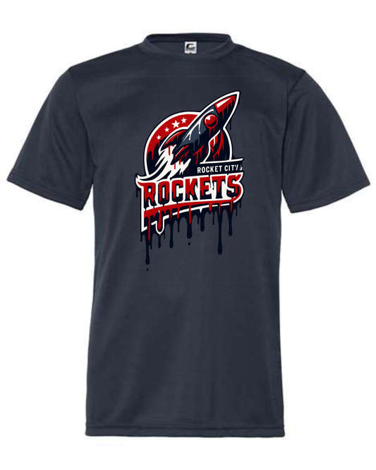 Rocket City Melted Logo Navy Shirts