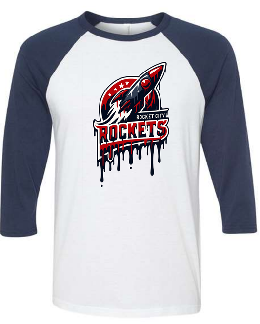 3/4 Rocket City Melted Logo