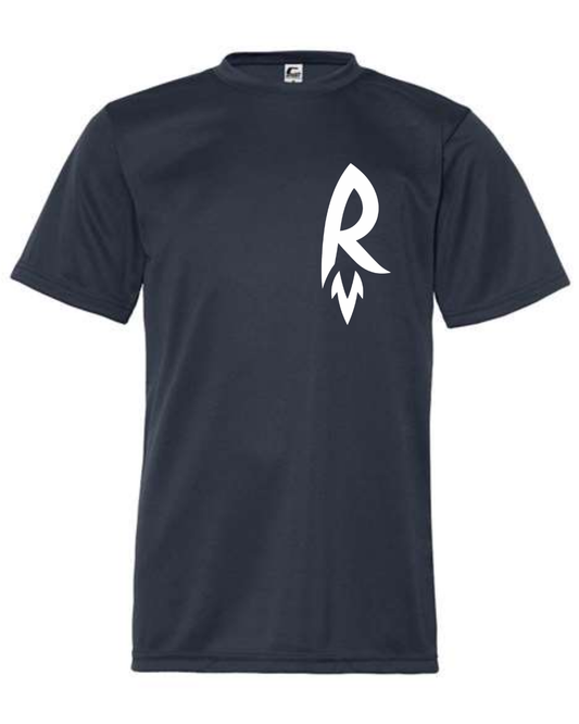 Rocket City R Blast off left chest Navy Shirts