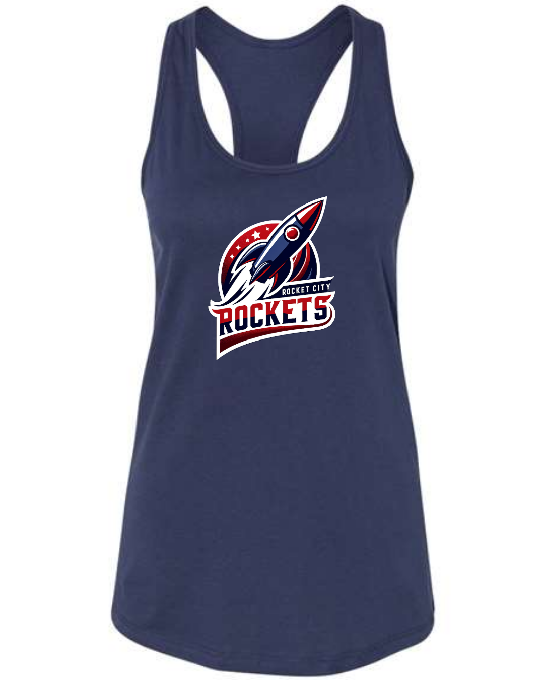Bella+Canvas Racerback Tanks Rocket City Rockets Logo