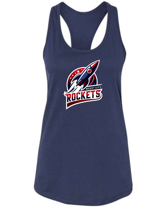 Bella+Canvas Racerback Tanks Rocket City Rockets Logo
