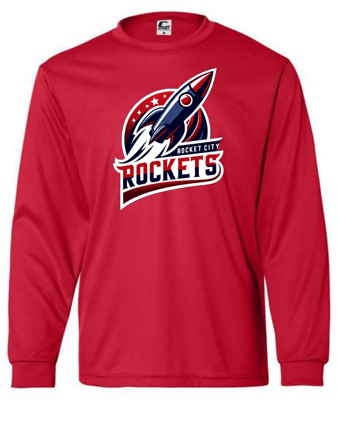 Rocket City Rockets Logo Red Shirts