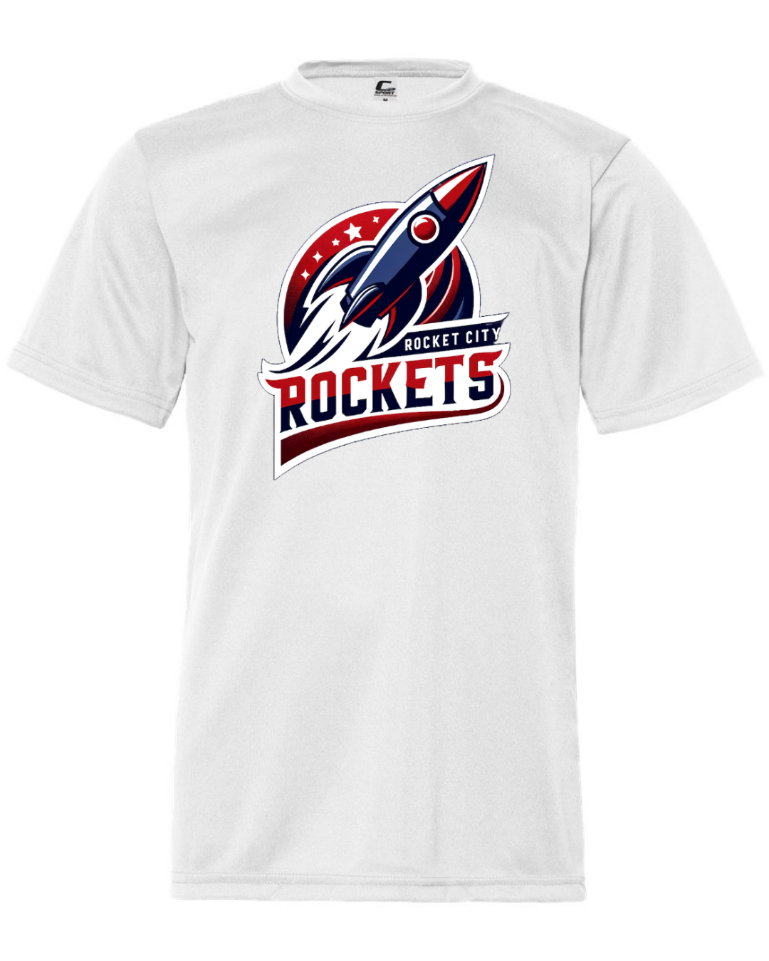 Rocket City Rockets Logo White Shirts