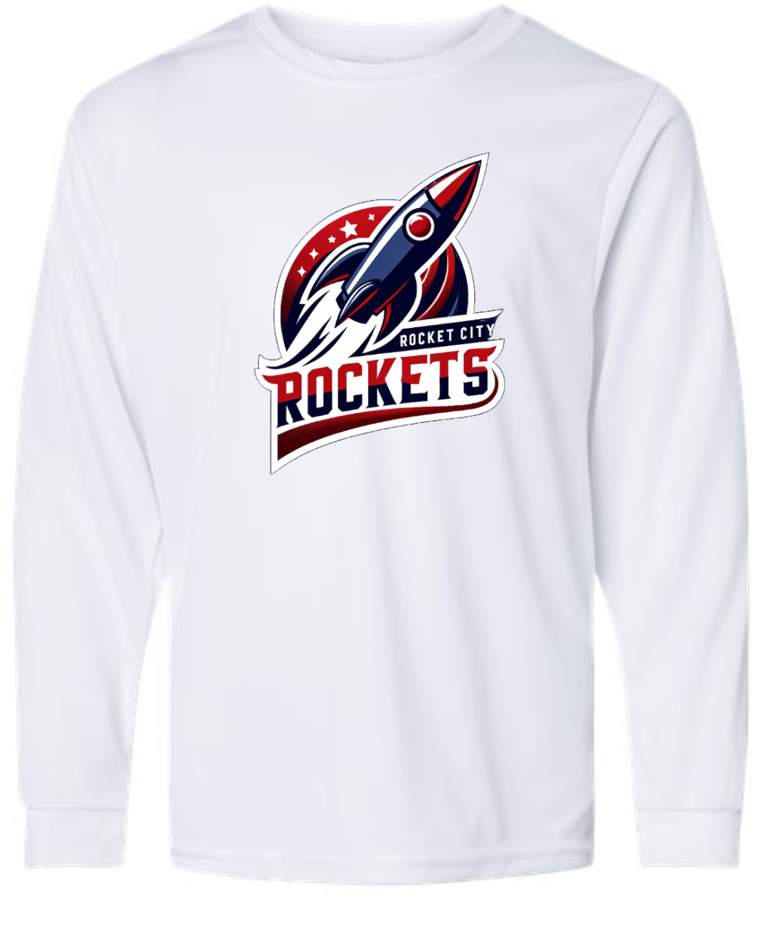 Rocket City Rockets Logo White Shirts