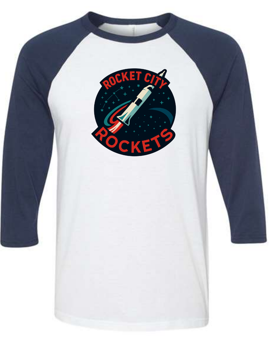 3/4 Bella+Canvas Rocket City Rockets New Design Shirt