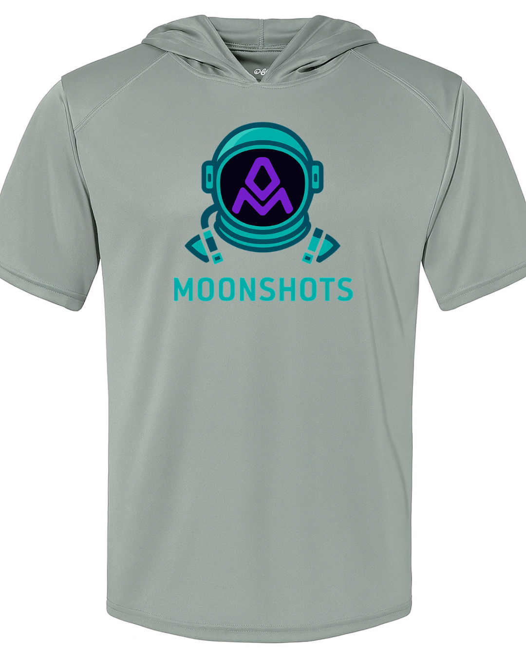 Grey Short Sleeve Tri Blend Hooded Shirts Multiple Designs