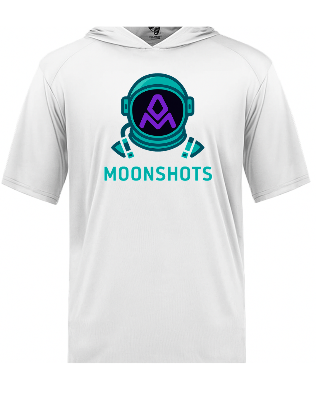 White Short Sleeve Tri Blend Hooded Shirts