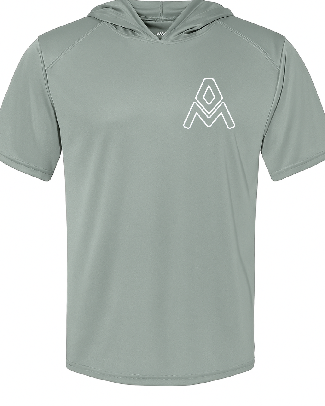 Grey Short Sleeve Tri Blend Hooded Shirts Multiple Designs