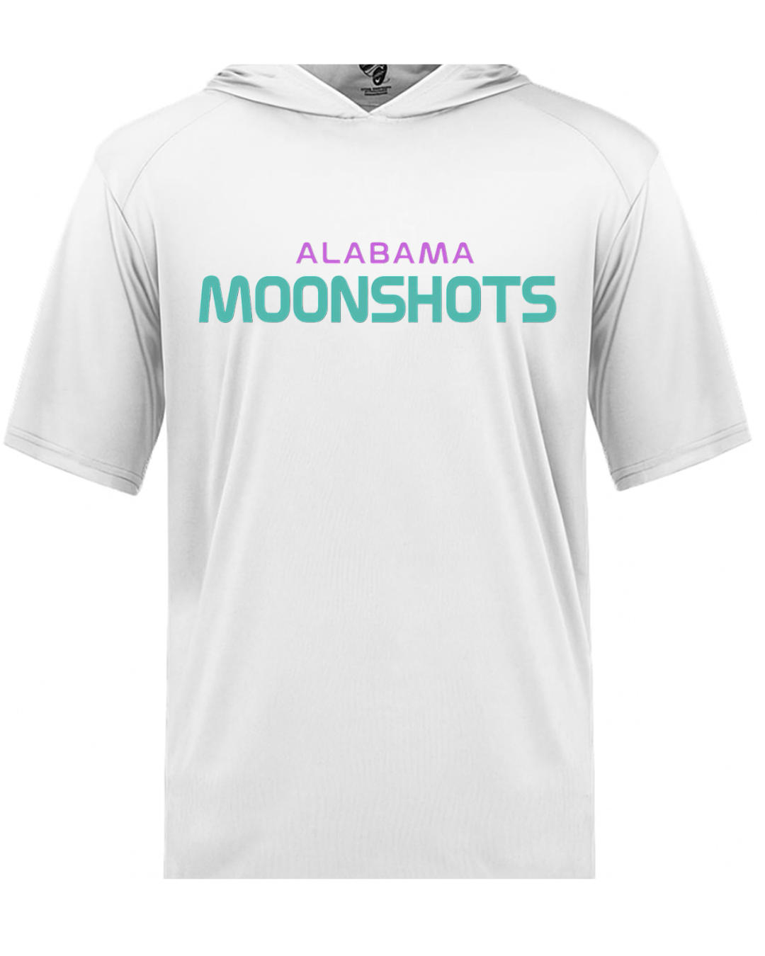 White Short Sleeve Tri Blend Hooded Shirts
