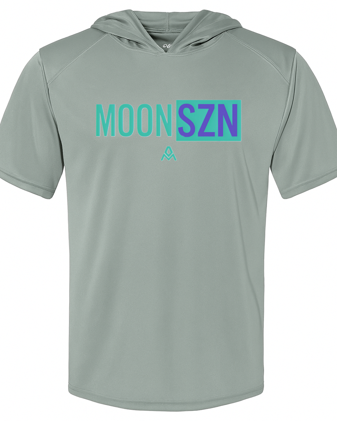 Grey Short Sleeve Tri Blend Hooded Shirts Multiple Designs