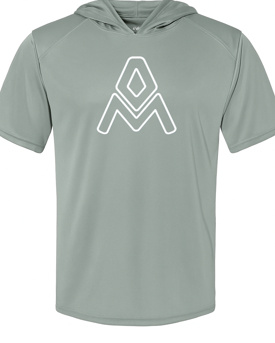Grey Short Sleeve Tri Blend Hooded Shirts Multiple Designs