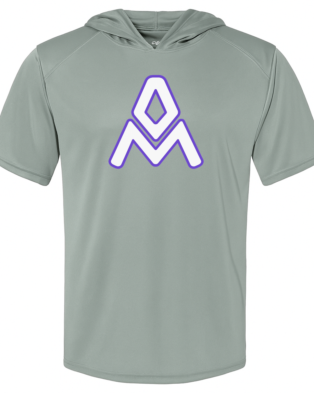 Grey Short Sleeve Tri Blend Hooded Shirts Multiple Designs